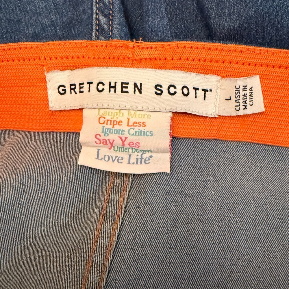 Gretchen Scott Blue Jeans with Bold Orange Accent large
